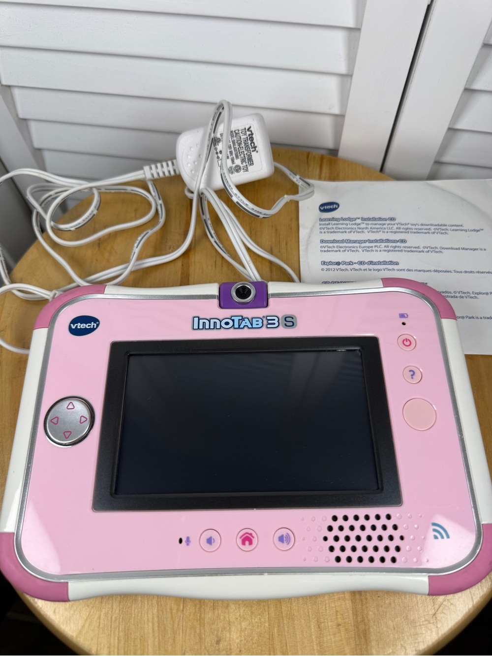 InnoTab 3S Kids Tablet - Pink Vtech 1 Game, CD Set Up, and Cord